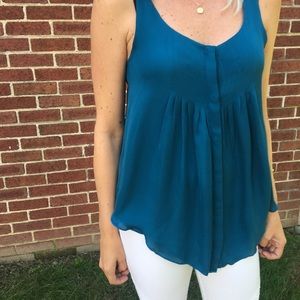 Silk Teal Tank Top
